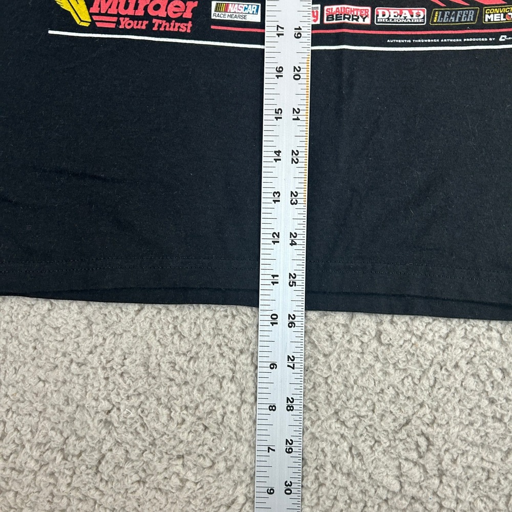 Liquid Death NASCAR Racing Graphic T Shirt Black Large Short Sleeve Men's - Picture 5 of 7